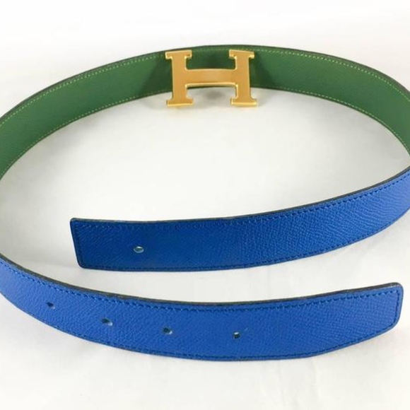 Hermes Blue / Green Reversible Constance Belt Set main image 8